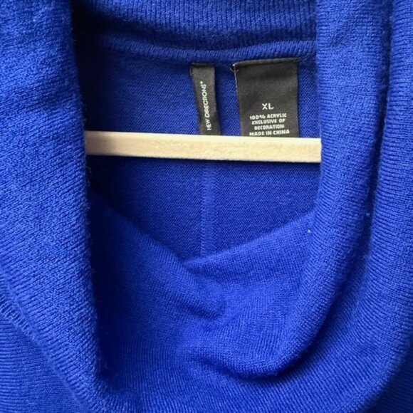 New Direction Cowl Neck Sweater w/Rivets - Sz XL - Picture 2 of 3